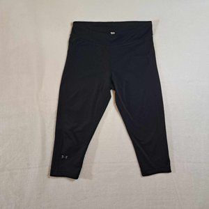 Under Amour Leggings Womens Small Capri Pants‎ Pull On Black Active Yoga